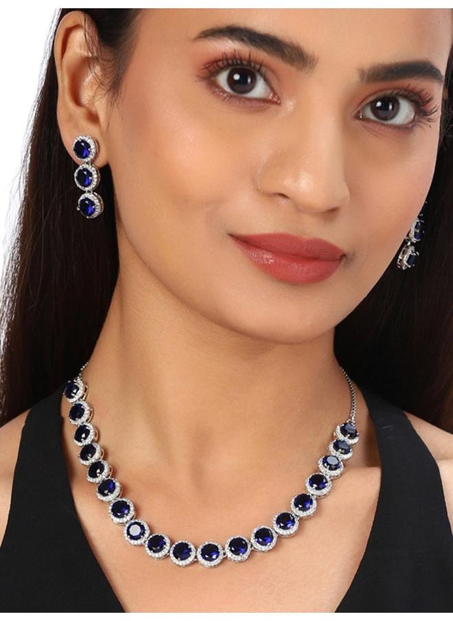 VOYLLA Sparkling Elegance Victorian Style CZ Jewellery Set  - Image 5