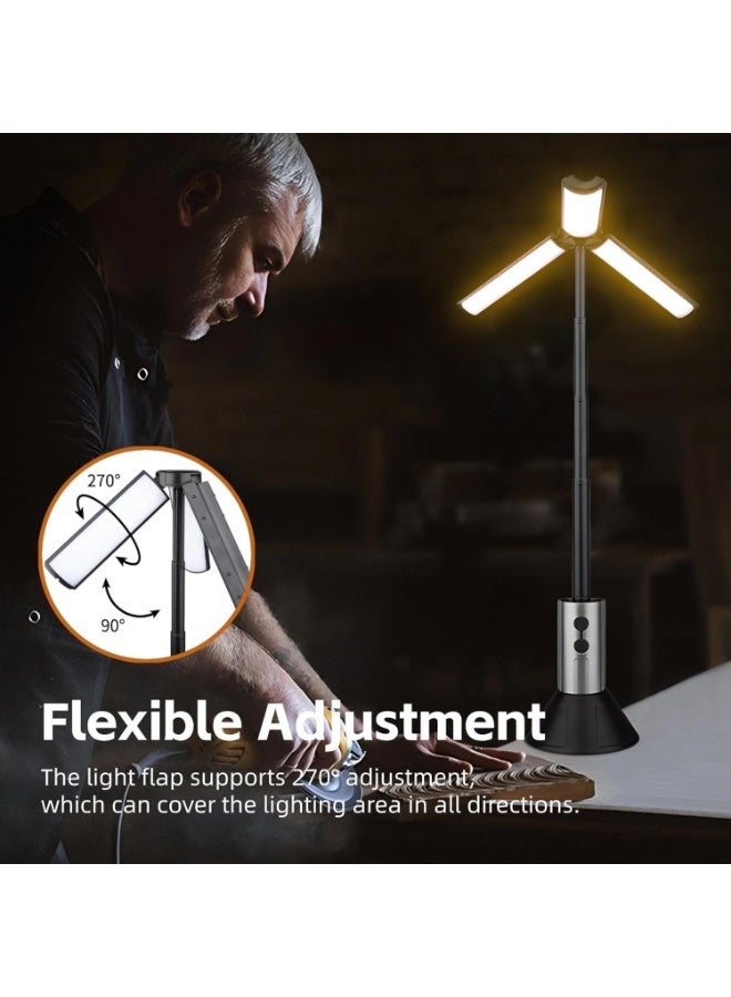 مصابيح التخييم القابلة للتمدد، ومصابيح متعددة الأغراض مزودة بمادة الدايود المبتعث للضوء، ومصابيح خييم خييم بلا حبل لإضاءة العمل في الهواء الطلق للمشي والتخييم والطوارئ المنزلية - Image 4