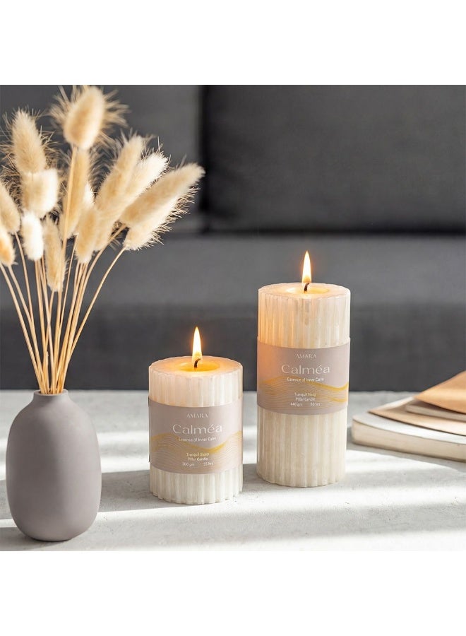 Amara Calmea (300G) Lavender & Sandalwood Pillar Candle - Image 3