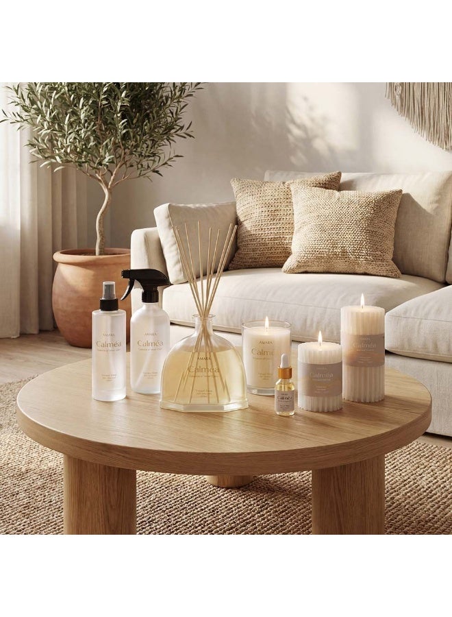 Amara Calmea (300G) Lavender & Sandalwood Pillar Candle - Image 4