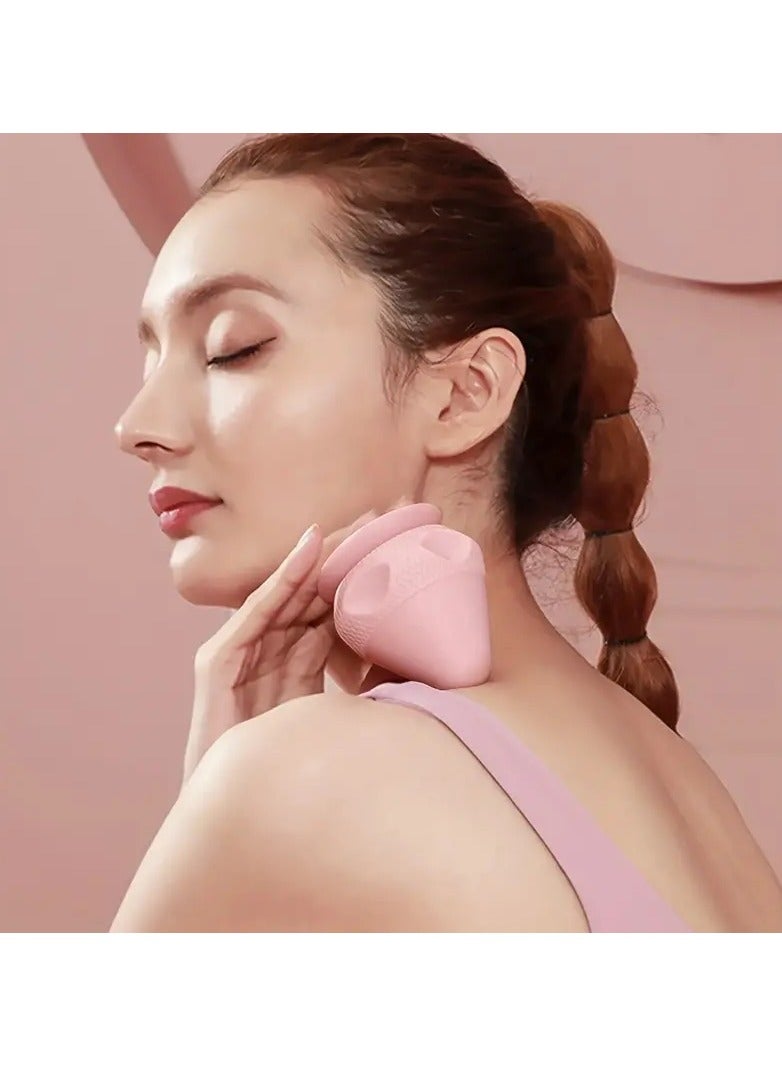 NIBEMINENT كرة تدليك عضلات وردية من 3 قطع، جهاز تدليك متعدد الوظائف للذراع والساق والكتف، مناسب للاسترخاء العضلي للرجال والنساء - Image 5