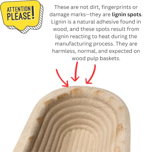 Bulka Large Oval 1kg Waffle Banneton Bread Proofing Basket Pressed Wood Pulp, Sourdough Proofing Basket – Non-Stick Brotform Sourdough Bread Baking Supplies, Made in Germany. - Image 4