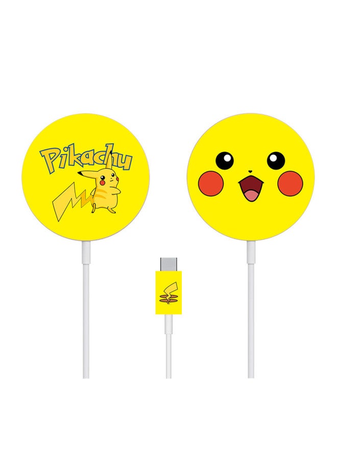 Loquat Applicable To For Apple Magsafe Charger Frosted Cartoon Stickers 12 Magnetic Wireless Charger Film Skin Pain Stickers-Color:TN-MSF-0001 - Image 1