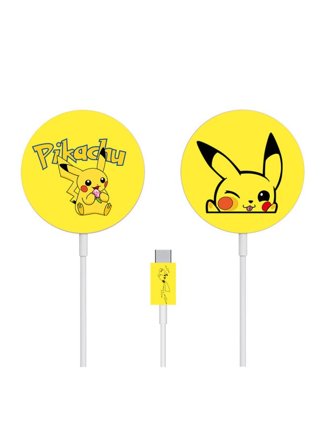 Loquat Applicable To For Apple Magsafe Charger Frosted Cartoon Stickers 12 Magnetic Wireless Charger Film Skin Pain Stickers-Color:TN-MSF-0001 - Image 4