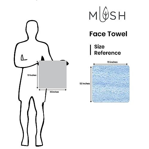 Mush 100% Bamboo Face Towel | Ultra Soft, Absorbent, Quick Dry Towels for Facewash, Gym, Sports, Travel | Suitable for Acne Prone Skin | 13 x 13 Inches | 500 GSM (Pack of 3 - Pink, White & Green) - Image 4