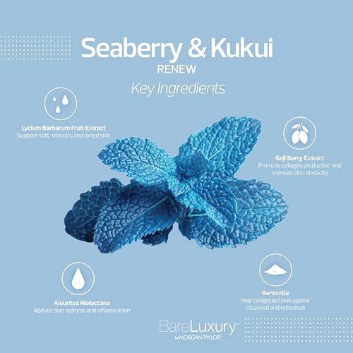 Morgan Taylor BareLuxury 4-Step Complete Pedicure & Manicure Packs - Complete Nail Care Kit with Soak, Masque, Scrub & Massage Butter, Professional Spa-Quality Treatments (Renew Seaberry & Kukui) - Image 4