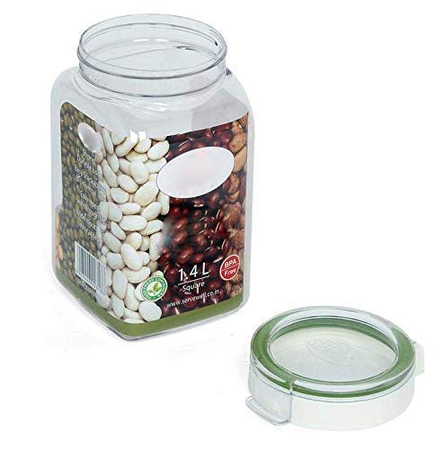 kesig food storage container spice jar high space caddy box air tite jar plastic jar for home kitchen food storage container square shape containerpack of 1 - Image 1