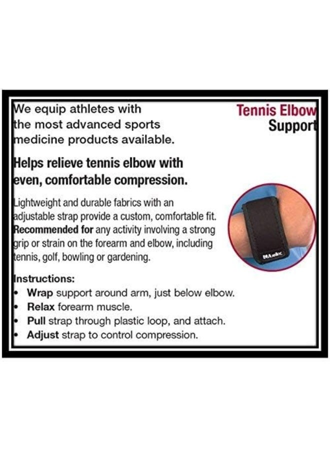 Mueller One Size Fit Tennis Elbow Support (17-35 cm) |Lightweight & Adjustable Strap | Helps Relieves Pain & Discomfort- Black - Image 3