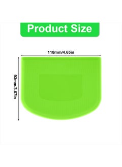 SAVITA 2pcs 4.7x3.7" Dough Bowl Spatula, Dough Cutter Multi-Function Dough Scraper Food Scrappers Plastic Kitchen Bowl Scraper Tool for Pastry Cake Bread Pizza Baking (Green+Pink)  - Image 2