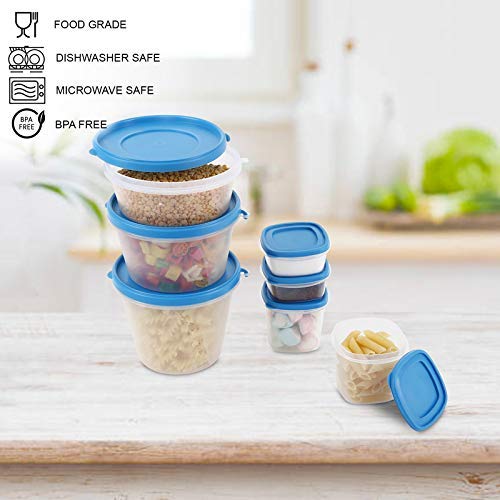 Cutting EDGE Nesterware Food Storage Container Set Stackable Kitchen Organizer for Pulses Sugar Tea Cereals Masala Spices Box Dry Fruits BPA Free Food Grade Blue Set of 7 - Image 2