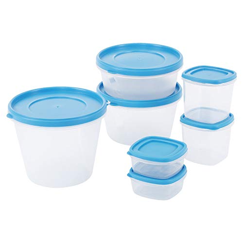 Cutting EDGE Nesterware Food Storage Container Set Stackable Kitchen Organizer for Pulses Sugar Tea Cereals Masala Spices Box Dry Fruits BPA Free Food Grade Blue Set of 7 - Image 3