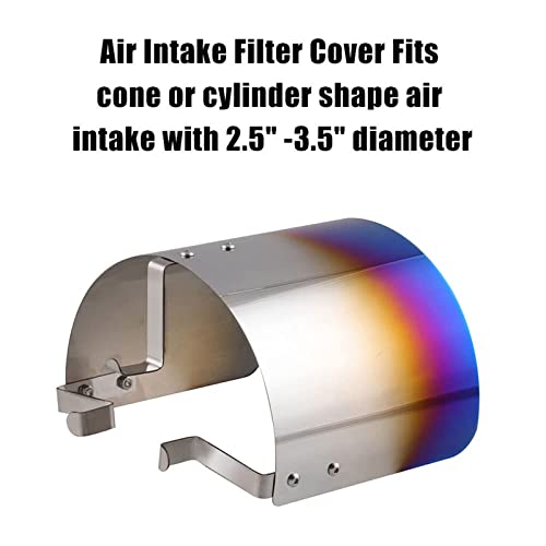RYANSTAR RACING RYANSTAR Universal Air Intake Filter Cover Heat Shield Stainless Steel Cover compatible with 2.5-3.5" Cone Filter - Image 5