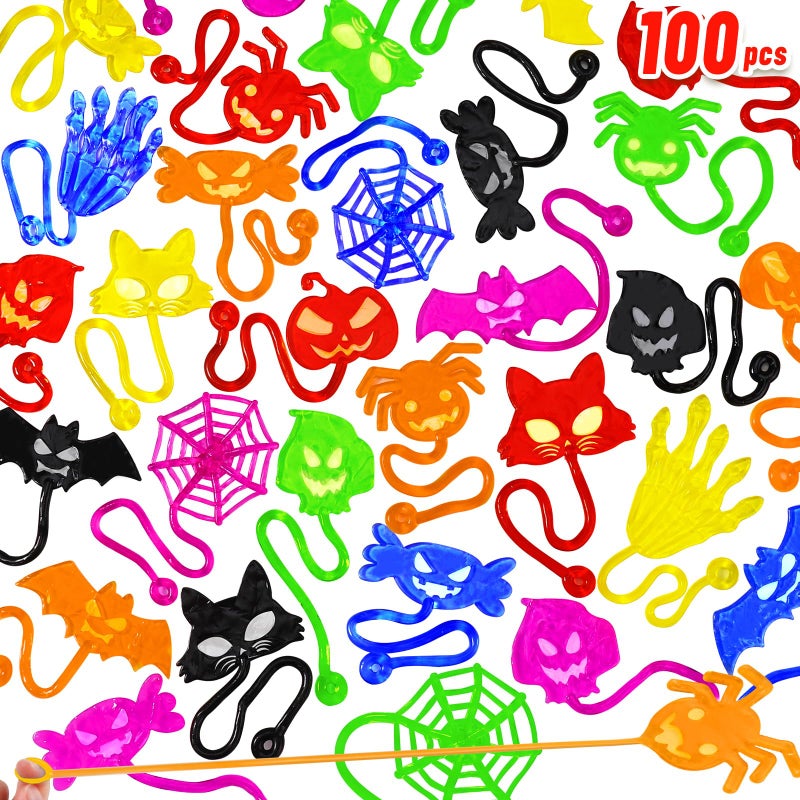 Gushu 100PCS Halloween Sticky Hands for Adult Parties Funny Stretchy Slap Wall Hands Gag Novelty Gift - Image 2