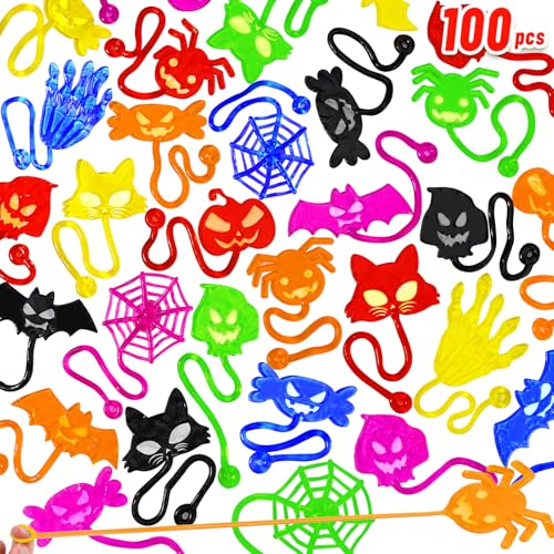 Gushu 100PCS Halloween Sticky Hands for Adult Parties Funny Stretchy Slap Wall Hands Gag Novelty Gift - Image 1