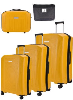SONADA Sonada Unbreakable Luggage Unisex ,Double Zipper ,Expandable, TSA Lock With 4 Double Silent Wheels Set of 4( GOLD ORANGE)  - Image 1