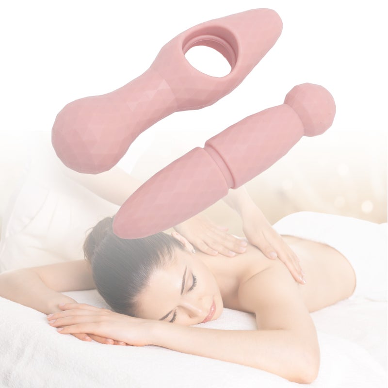 Trigger Point Massage Tool Handheld Massager Myofascial Release Deep Tissue Relaxation for Neck Back Legs Pink - Image 4