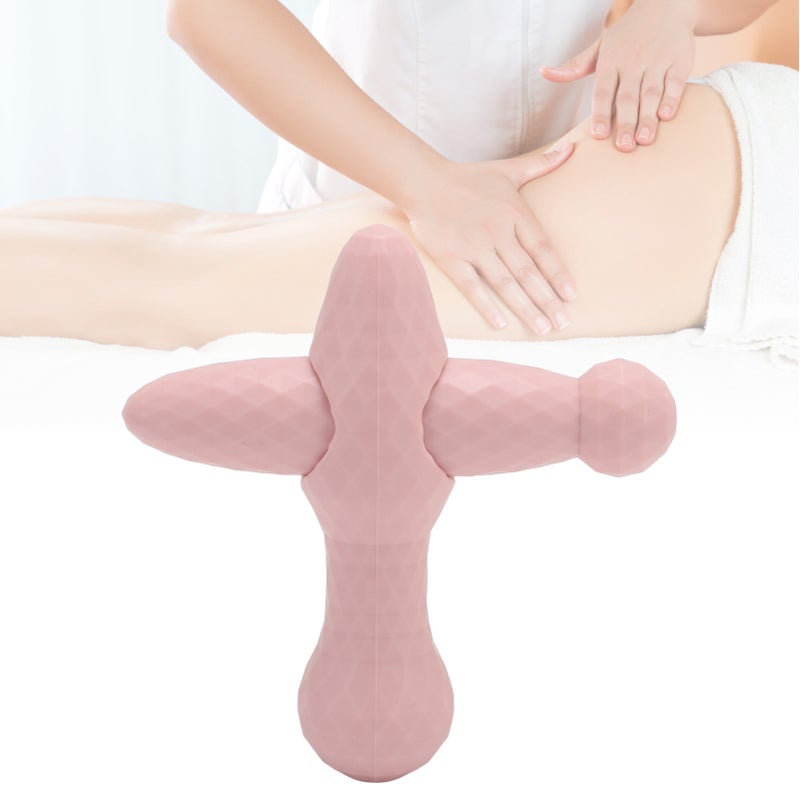 Trigger Point Massage Tool Handheld Massager Myofascial Release Deep Tissue Relaxation for Neck Back Legs Pink - Image 2