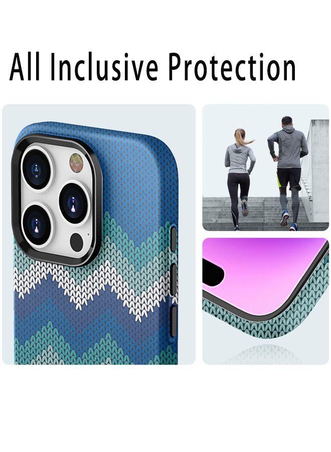 iPhone 15 Pro Phone Case Cover Accessories Textile Pattern with  Camera Len Protector Protection Design Comfortable hold Shockproof Protective Back Cover - Image 2