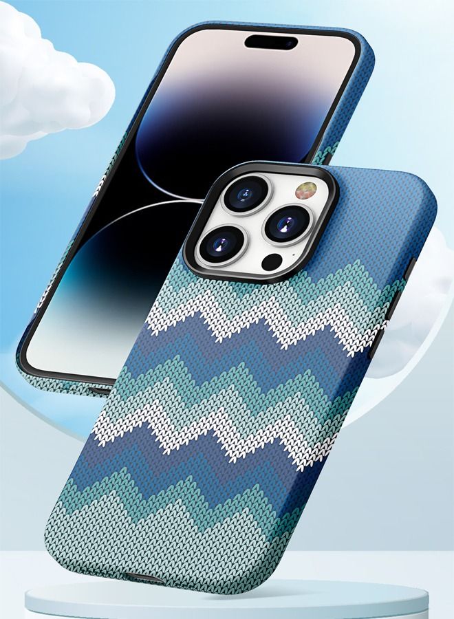 iPhone 15 Pro Phone Case Cover Accessories Textile Pattern with  Camera Len Protector Protection Design Comfortable hold Shockproof Protective Back Cover - Image 5