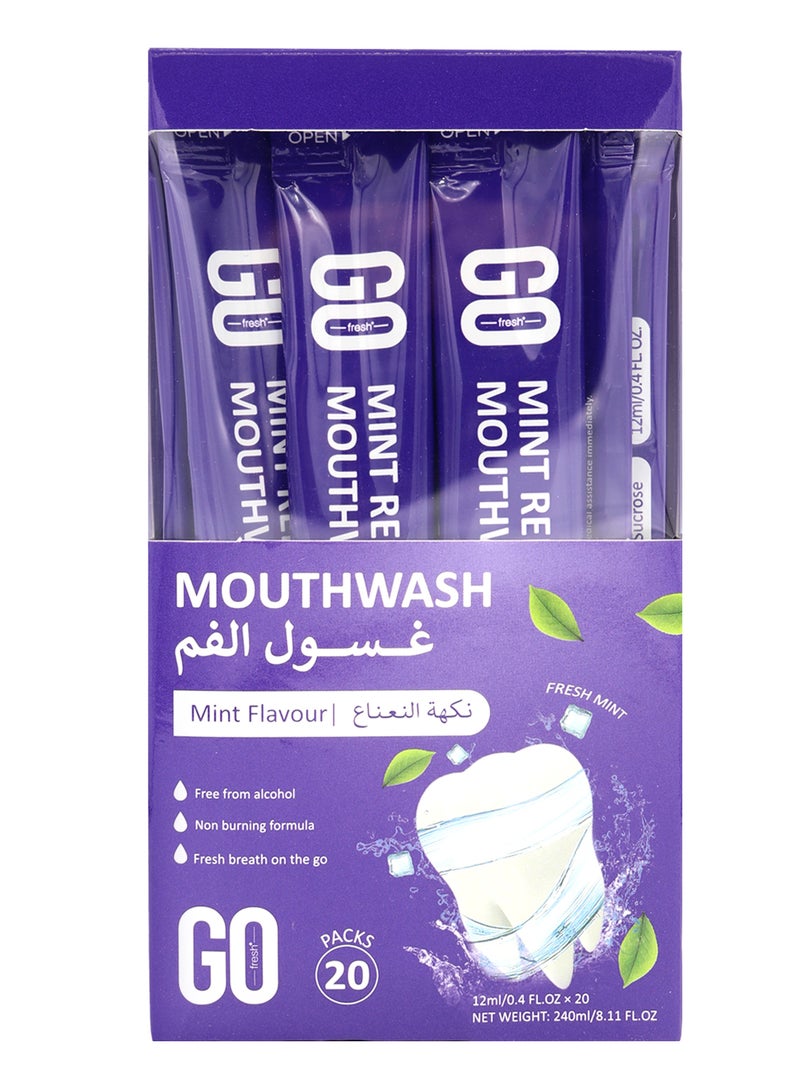 جو فريش غسول الفم بنكهة النعناع المنعش 20 قطعة 12 مل - Image 2