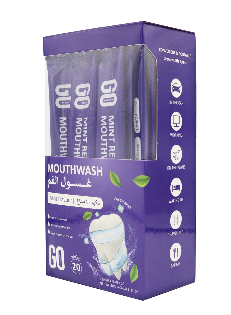 جو فريش غسول الفم بنكهة النعناع المنعش 20 قطعة 12 مل - Image 3