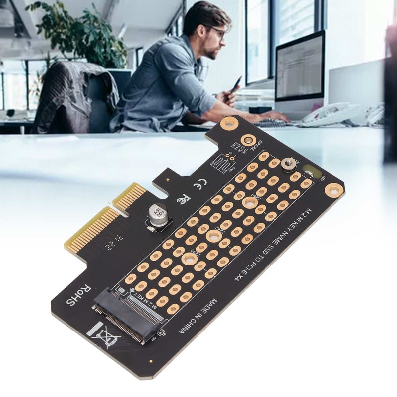 كارت رافع NVMe M.2 إلى PCIE3.0 بسرعة 32 جيجابت في الثانية، أسود بنصف ارتفاع، كارت توسعة PCIE X4 لنظام ويندوز ونظام OS X ولينكس. - Image 5