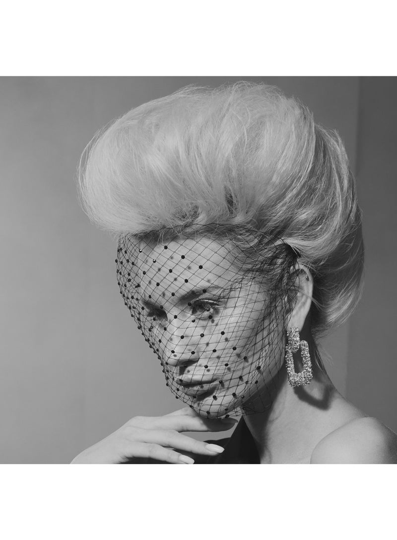 GetmanJewelry Getman Jewelry Womens Birdcage Face Mask, Black Mesh Veil with Crystals for Weddings, Evening Events, and Fashion Photoshoots - Image 4