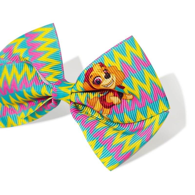 LUV HER Paw Patrol Alligator Hair Clips for Kids â€“ 7-Pack Non-Slip 4-Inch Hair Bows â€“ Girls Hair Accessories with Rescue Pup Prints â€“ Ages 3+ â€“ Non-Toxic Material - Image 5