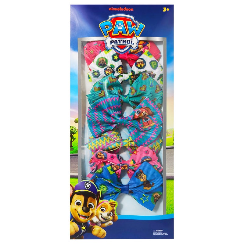 LUV HER Paw Patrol Alligator Hair Clips for Kids â€“ 7-Pack Non-Slip 4-Inch Hair Bows â€“ Girls Hair Accessories with Rescue Pup Prints â€“ Ages 3+ â€“ Non-Toxic Material - Image 1