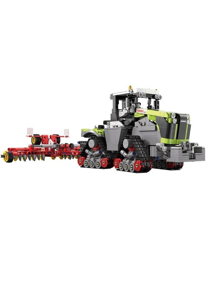CaDA Car Toy Building Blocks Green CIAAS XERION 5000 Trac TS Officially licensed C65012W 1336pcs for +8 Years old - Image 1
