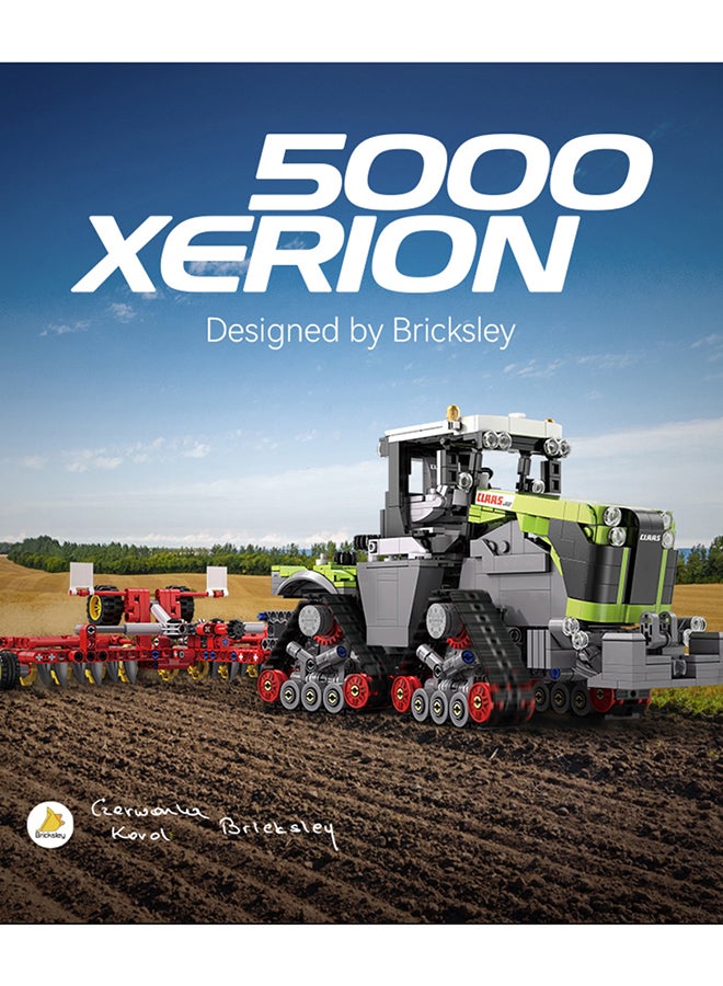 CaDA Car Toy Building Blocks Green CIAAS XERION 5000 Trac TS Officially licensed C65012W 1336pcs for +8 Years old - Image 2