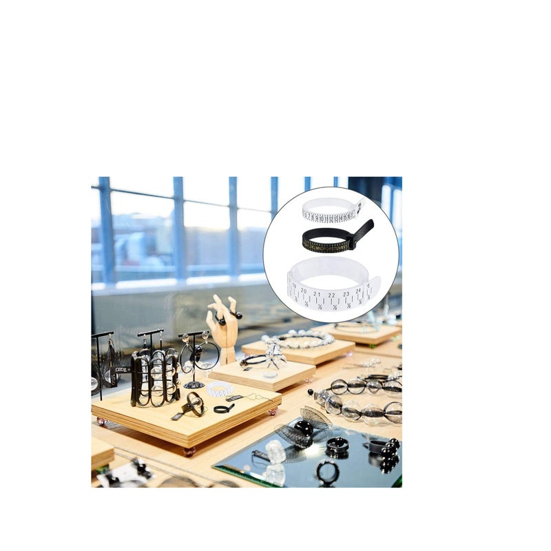 Zikra Ring Gauge Set Ring Sizer Gauge Plastic Finger Measuring Belt, Jewelry Guard Sizer Measurement Adults Children Sizer Supplies, Spacer, Sizer, Fitter- Spiral Silicone Tightener 6Pcs - Image 3