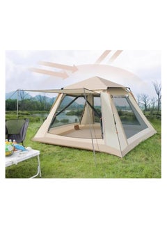 Generic Family Camping Tent for 3–4 People – Waterproof & Windproof Portable Double Wall Tent, Large Folding Canopy Tent with Sunshade for Hiking, Beach, Outdoor Travel & Family Gatherings  - Image 1