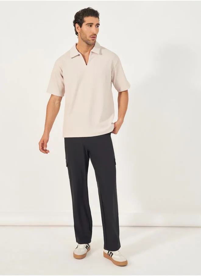 Styli Relaxed Fit Welt Flap Pocket Trousers