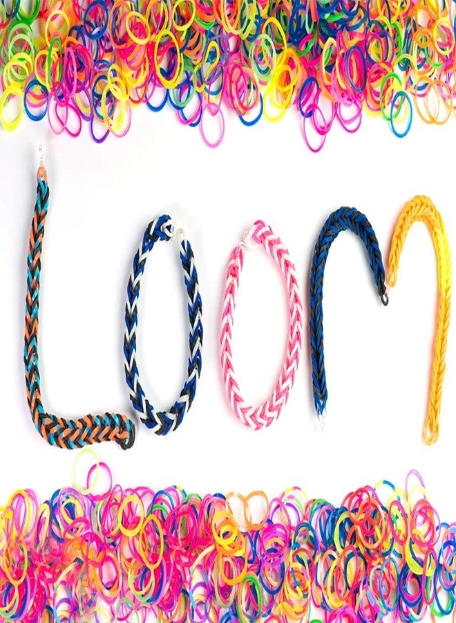 Inscraft 12750pcs Loom Rubber Bands Refill Kit in 26 Color with 500 Clips,6 Hooks, Premium Bracelet Making Kit for Kids Weaving DIY Crafting Gift - Image 3