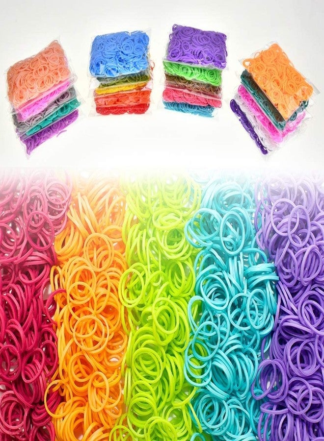 Inscraft 12750pcs Loom Rubber Bands Refill Kit in 26 Color with 500 Clips,6 Hooks, Premium Bracelet Making Kit for Kids Weaving DIY Crafting Gift - Image 4