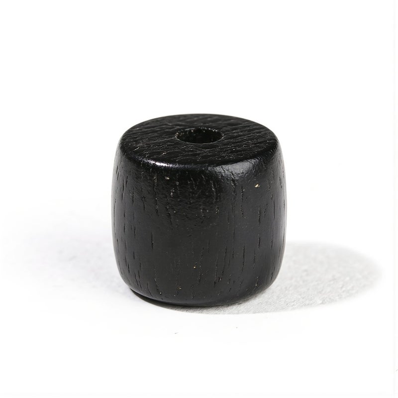 Scratch Crack Resistant Ebony Wood Beads 12mm No Sharp Burrs No Fray Strings - Image 1