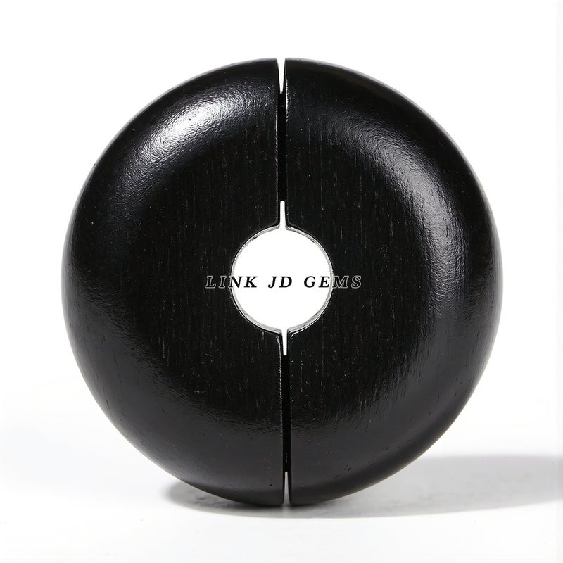Scratch Crack Resistant Ebony Wood Beads 12mm No Sharp Burrs No Fray Strings - Image 4