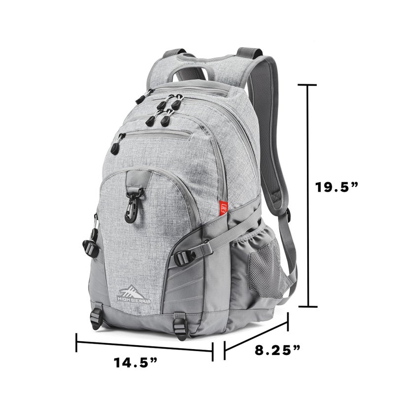 High Sierra Loop Backpack, Travel, or Work Bookbag with tablet sleeve, One Size, Black - Image 4