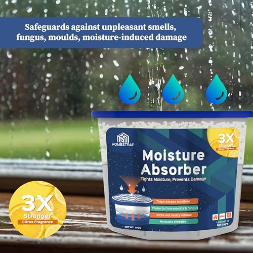 Homestrap Moisture Absorber Box 600ml (Pack of 2) | Dehumidifier Humidity Absorber For Wardrobe, Drawers, Room And Car |Fight against Moisture, Mould, Fungus (Lemon|Box) - Image 3