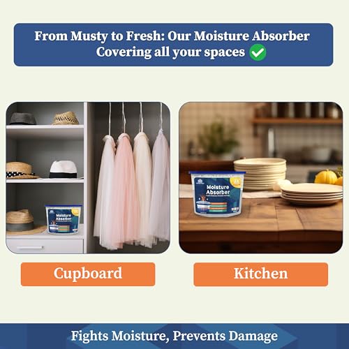 Homestrap Moisture Absorber Box 600ml (Pack of 2) | Dehumidifier Humidity Absorber For Wardrobe, Drawers, Room And Car |Fight against Moisture, Mould, Fungus (Lemon|Box) - Image 5