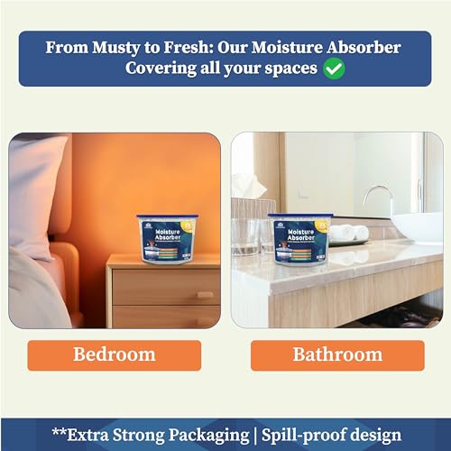 Homestrap Moisture Absorber Box 600ml (Pack of 2) | Dehumidifier Humidity Absorber For Wardrobe, Drawers, Room And Car |Fight against Moisture, Mould, Fungus (Lemon|Box) - Image 4