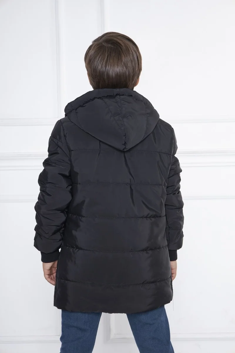 سيفيست Black Boy Water and Windproof Thick Fur Inside Washable Coat & Jacket