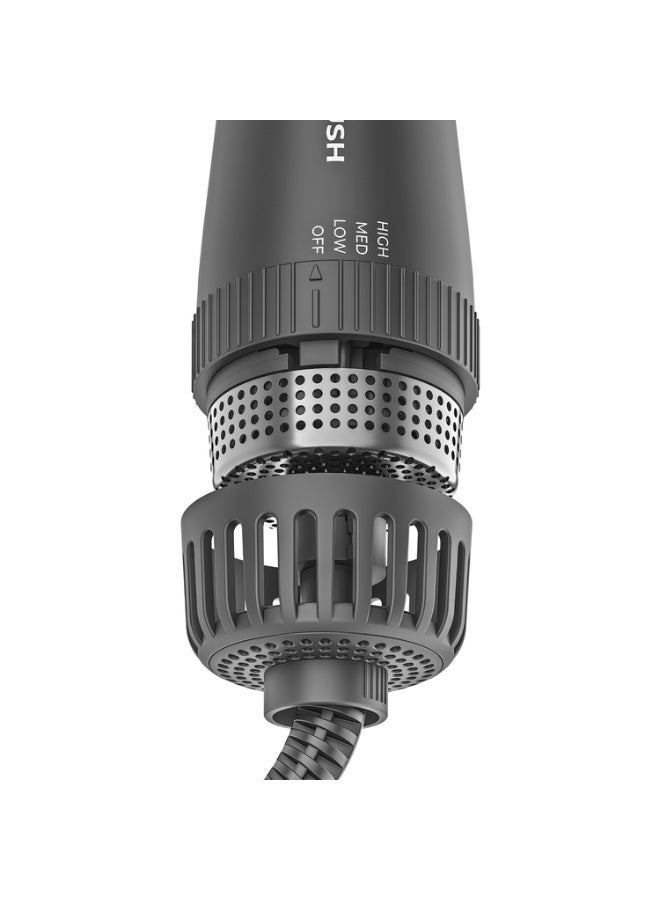 Rush Brush VS2 -Dual-Function Styler - 1000w - 3 Heats - 2 Speed Settings - Ionic Technology - Advanced PTC Heating Technology - Ceramic-Coated Combs - 360° Swivel Cord - Black - Image 2