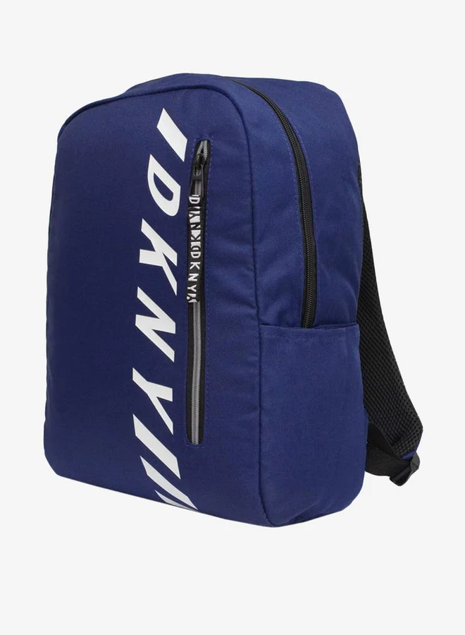 د ك ن ي Women's Logo Print Backpack with Double Handle and Zip Closure Free Size