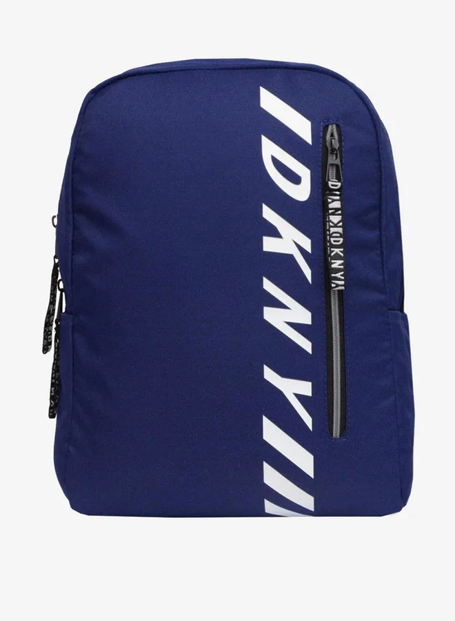 د ك ن ي Women's Logo Print Backpack with Double Handle and Zip Closure Free Size