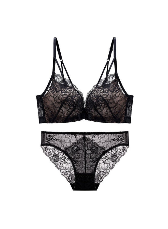La Chapelle Back Front Closure Bra Set Wireless Push-up Plus Size Bra Red Year Premium Gift - Image 3