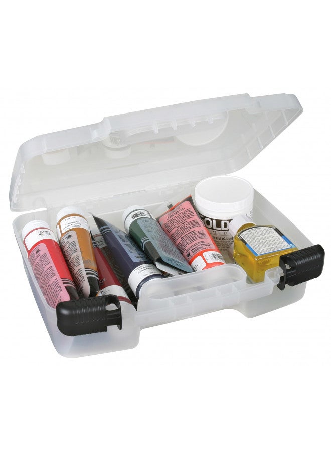 ArtBin 6977AB 12 inch Quick View Deep Base Carrying Case, Portable Art & Craft Organizer with Handle, [1] Plastic Storage Case, Translucent - Image 4