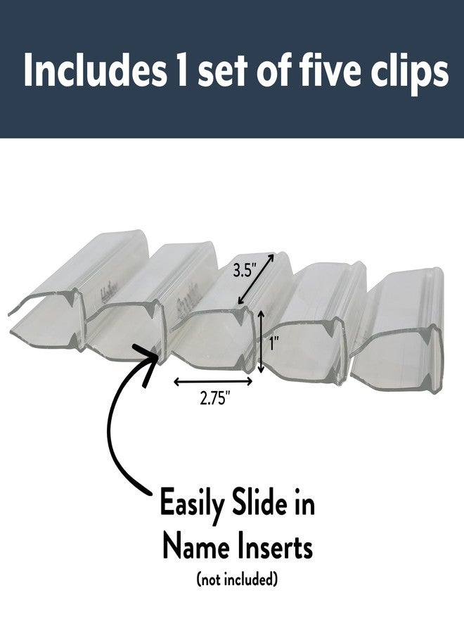 Children's Factory Angeles Name Clips for Cots, Plastic Name Tags for Daycares or Preschools, Classroom Cot Identifiers, Works Best with Angeles Spaceline Cots, 5 Clips Included - Image 2