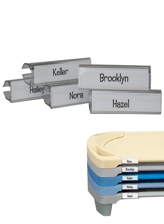 Children's Factory Angeles Name Clips for Cots, Plastic Name Tags for Daycares or Preschools, Classroom Cot Identifiers, Works Best with Angeles Spaceline Cots, 5 Clips Included - Image 1